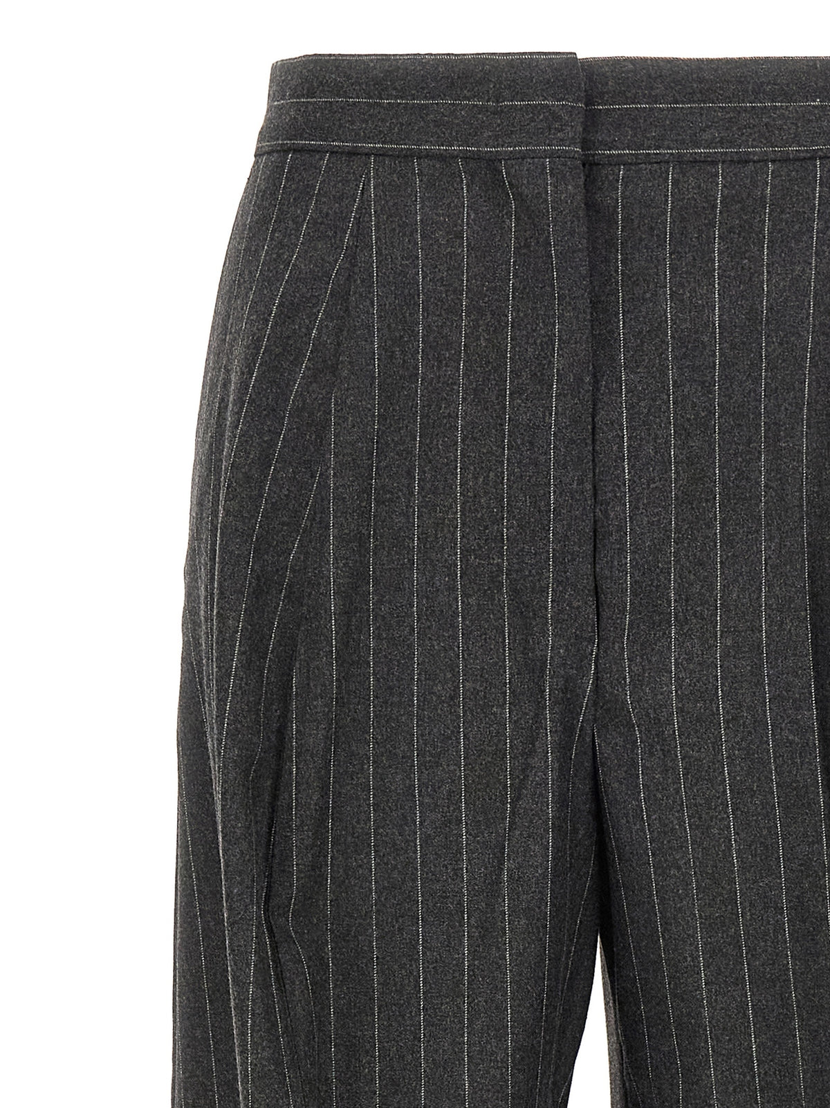 Sportmax Belgio1234 Gray Virgin Wool Dress Pants