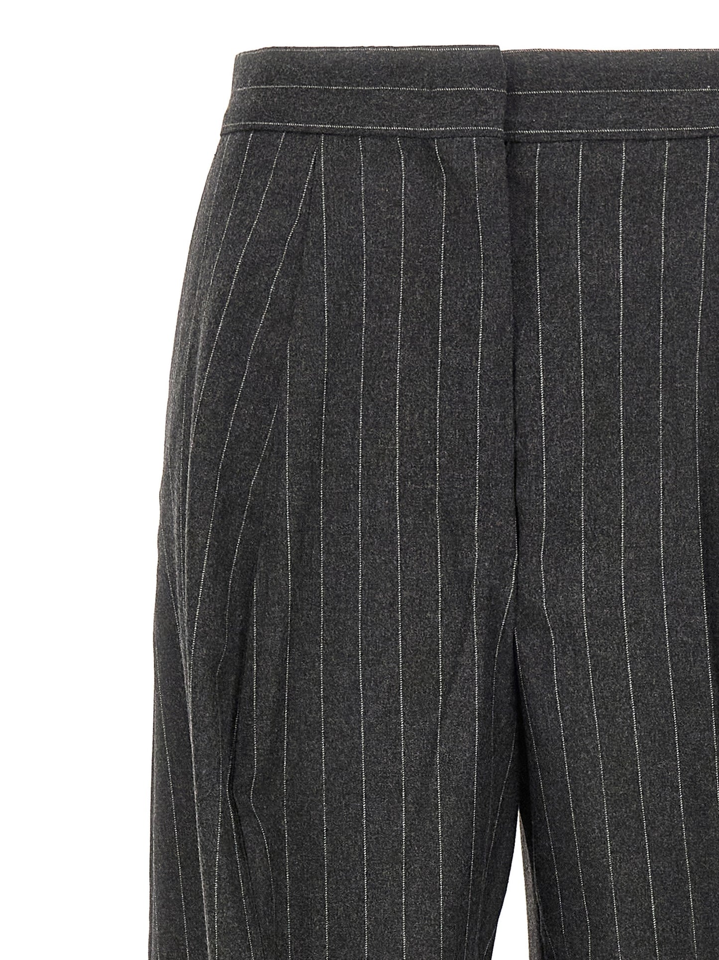 Sportmax Gray Virgin Wool Dress Pants