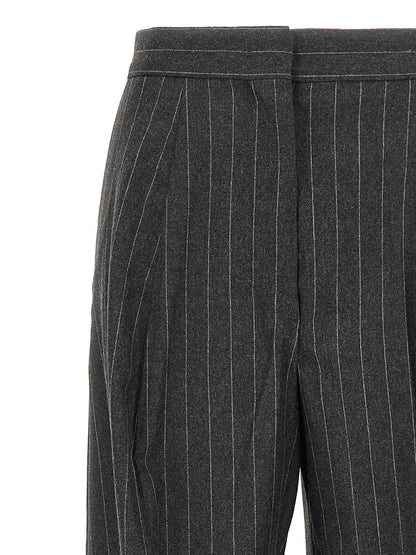 Sportmax Gray Virgin Wool Dress Pants