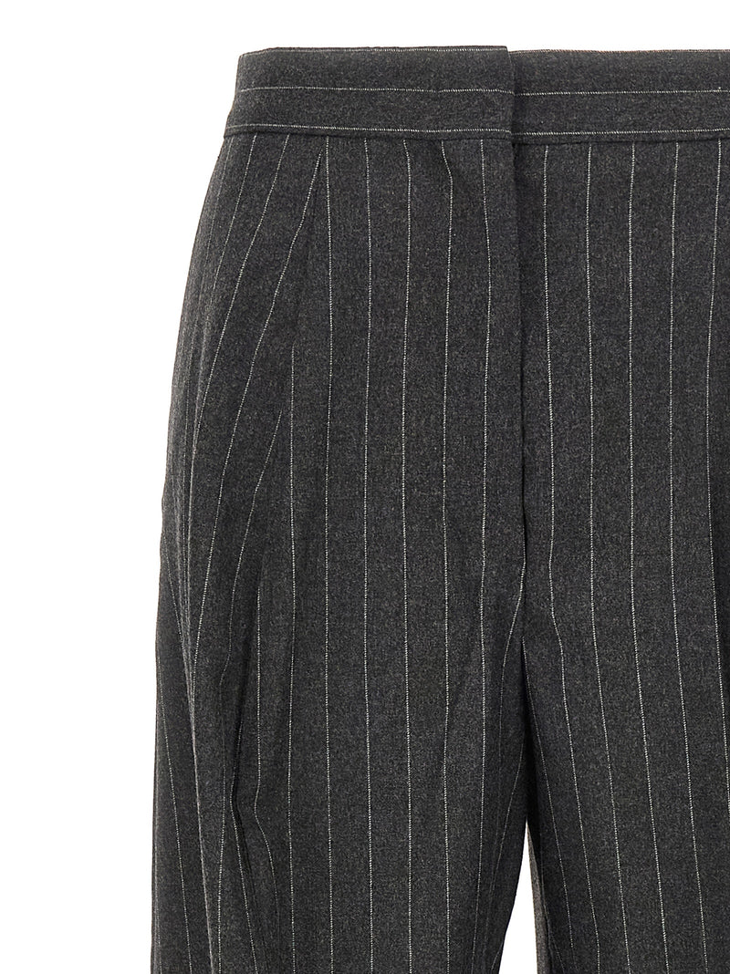 Sportmax Gray Virgin Wool Dress Pants