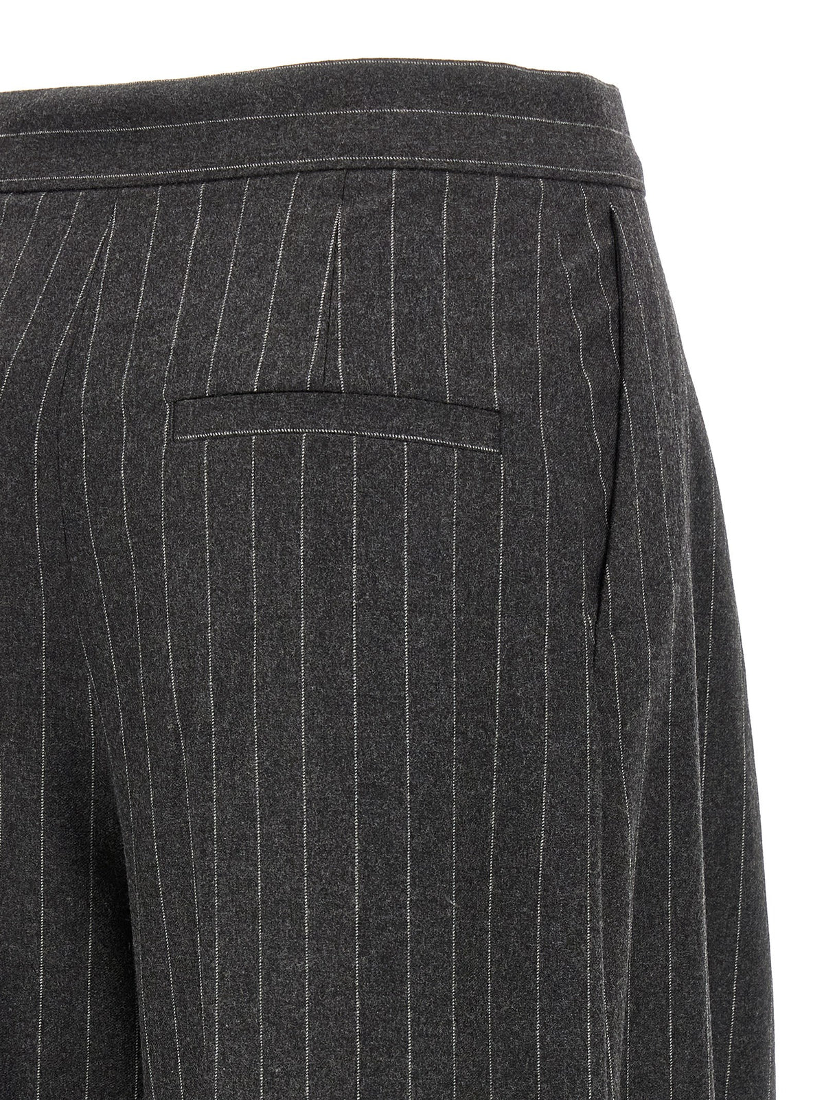 Sportmax Belgio1234 Gray Virgin Wool Dress Pants