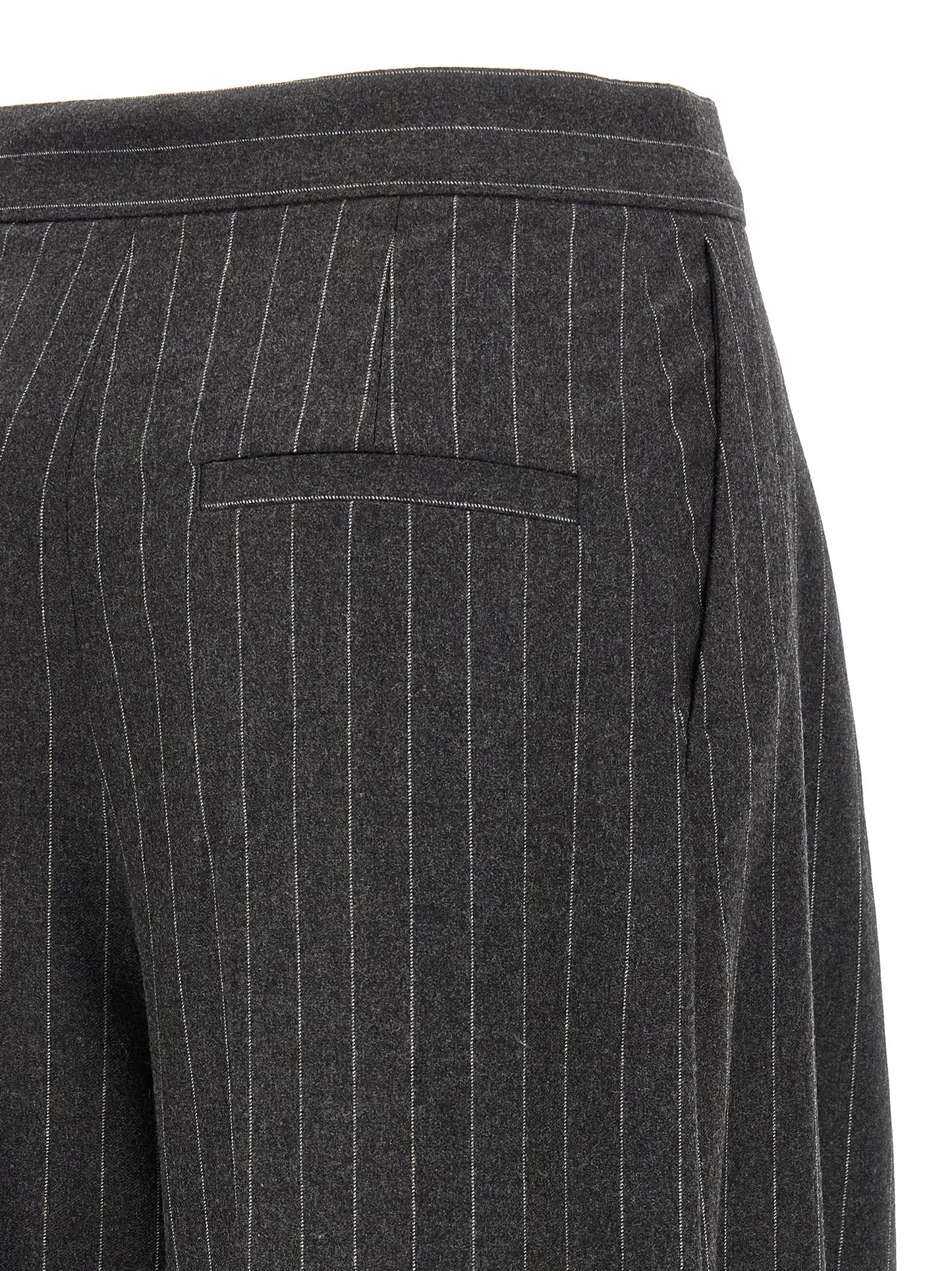 Sportmax Gray Virgin Wool Dress Pants