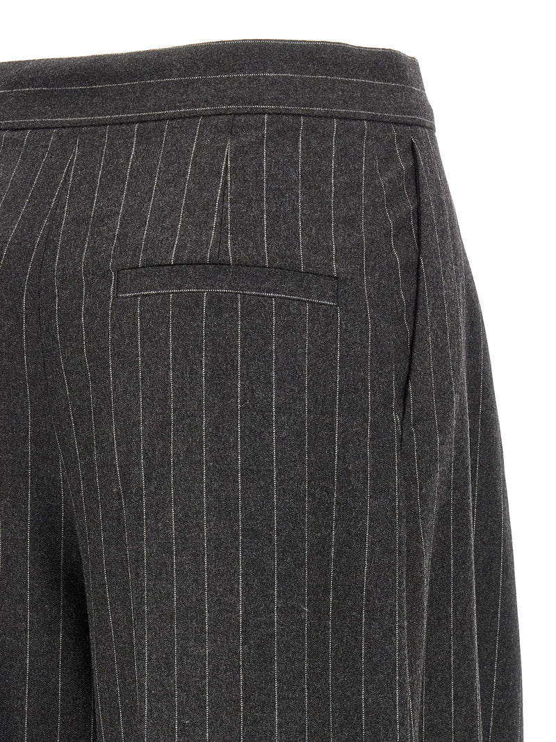 Sportmax Gray Virgin Wool Dress Pants
