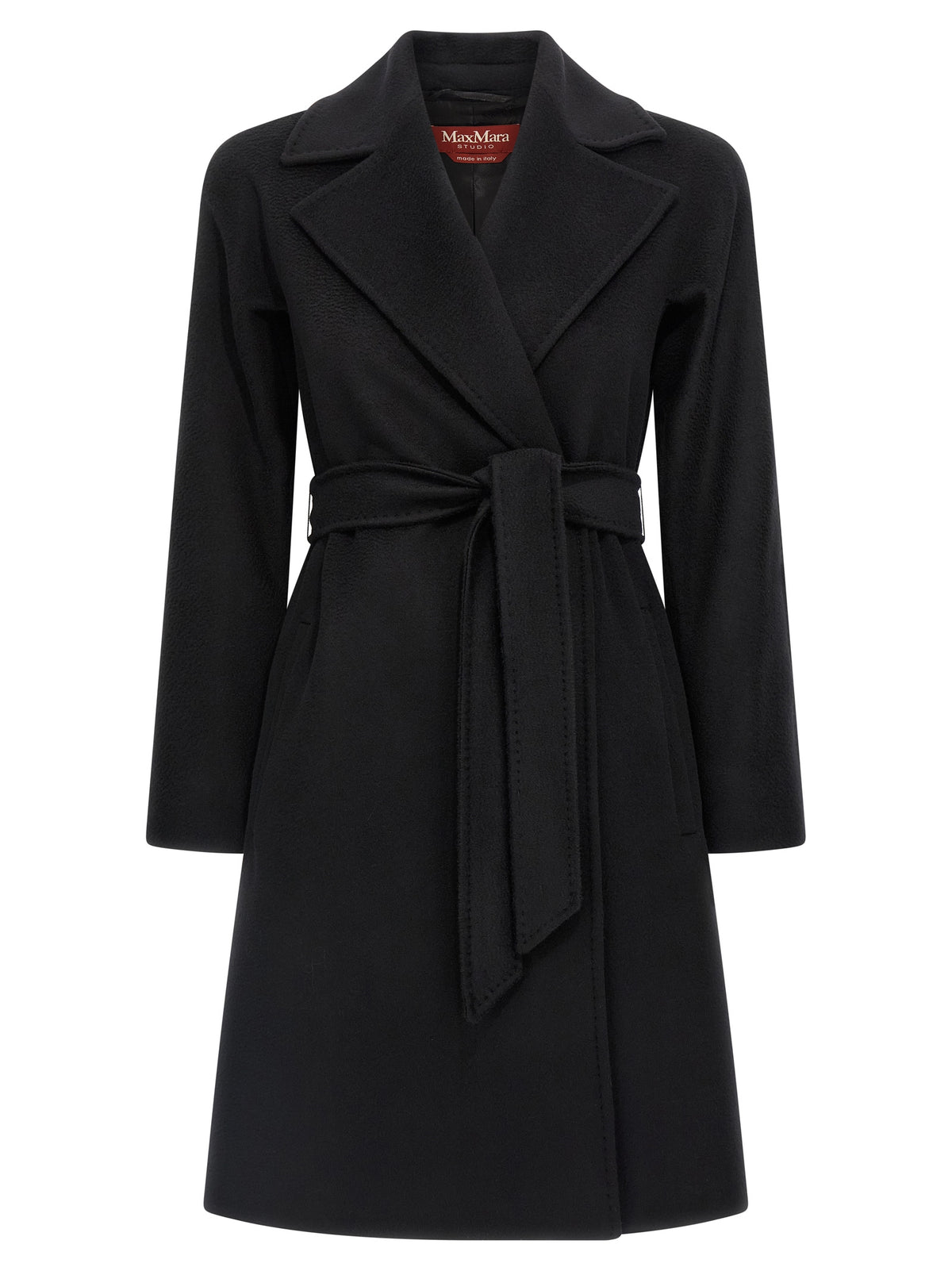Manteau Max Mara en laine vierge noire