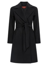 Manteau Max Mara en laine vierge noire