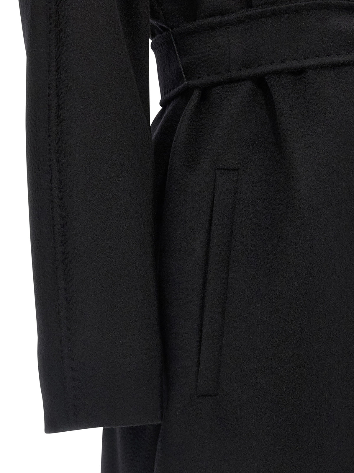 Manteau Max Mara en laine vierge noire