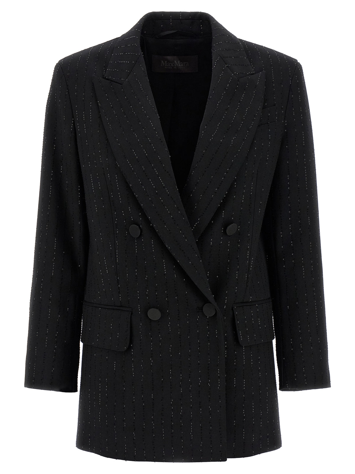 Max Mara Black Virgin Wool Blazer