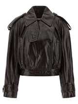 Sportmax Brown Cotton Coat