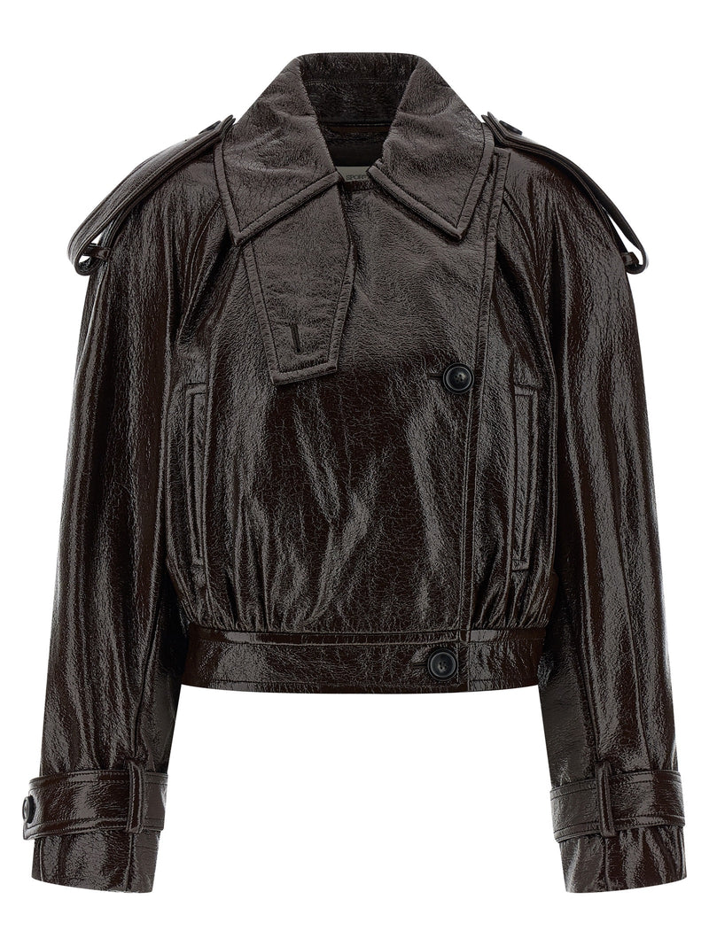 Sportmax Brown Cotton Coat