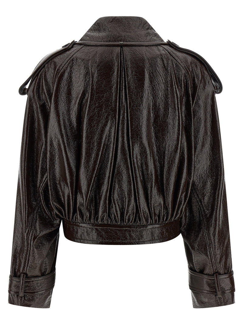 Sportmax Brown Cotton Coat