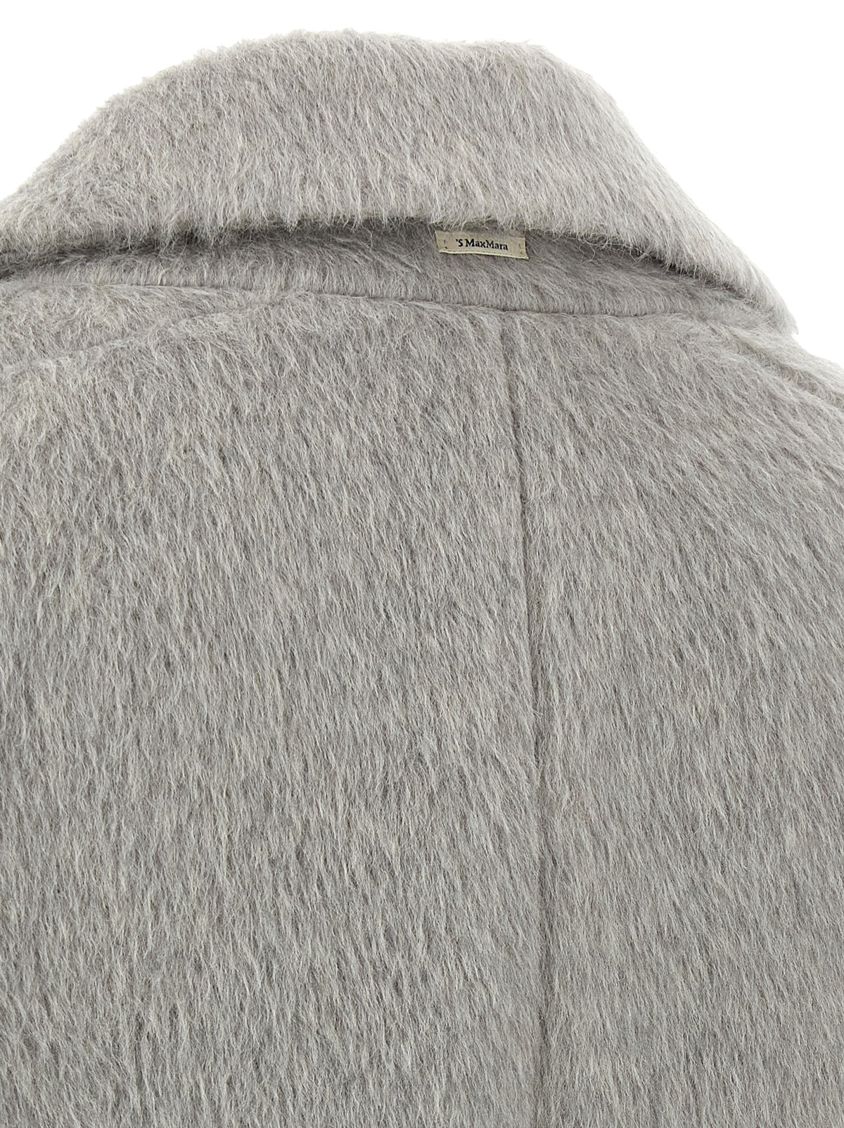'S Max Mara Gray Alpaca Leather Coat
