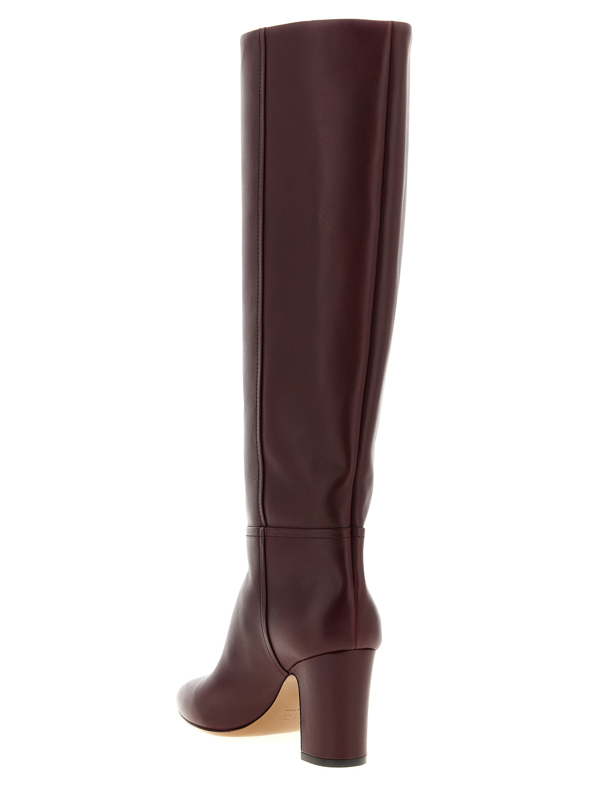 Bottes cuissardes en cuir bordeaux Paris Texas