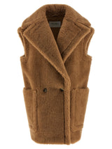 Max Mara Beige Wool Sleeveless Jacket