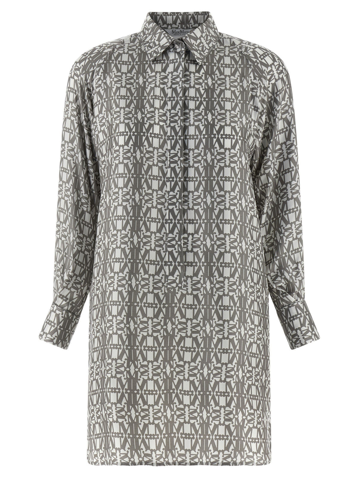 Max Mara Grembo Gray Silk Short Dress