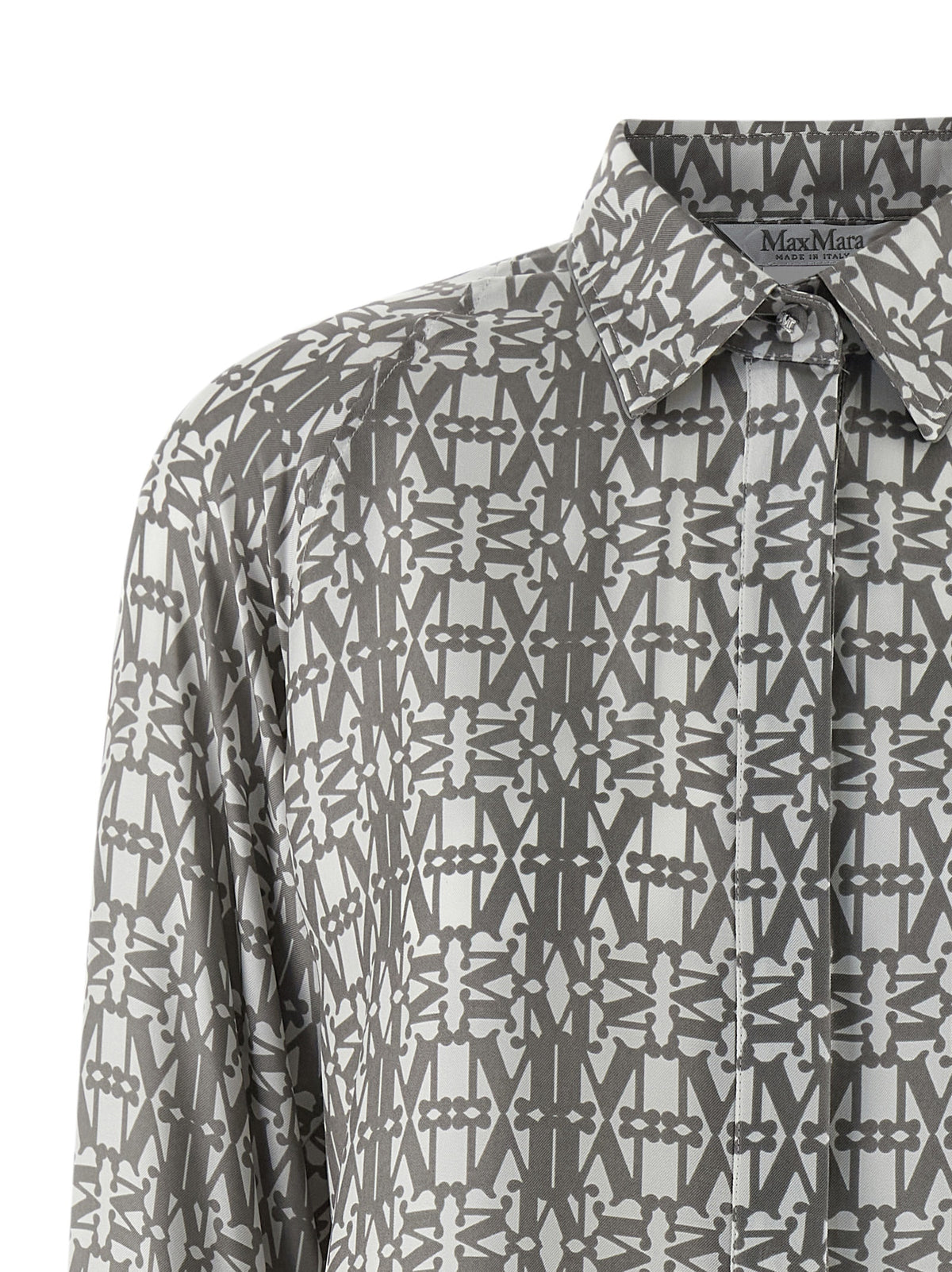 Max Mara Grembo Gray Silk Short Dress