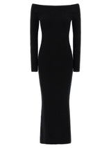 Max Mara Black Wool Long Dress