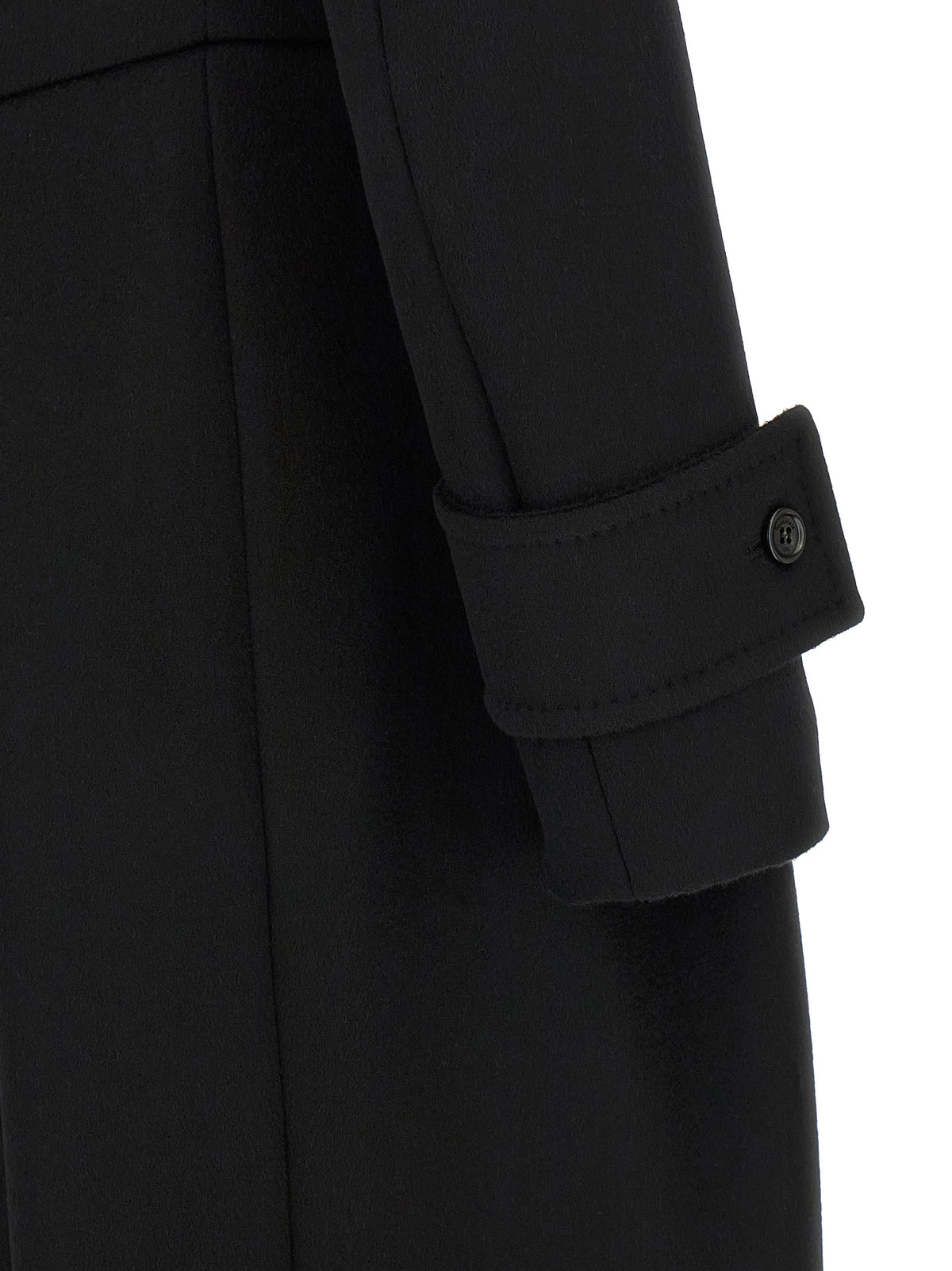 Max Mara Beati1234 Black Wool Coat