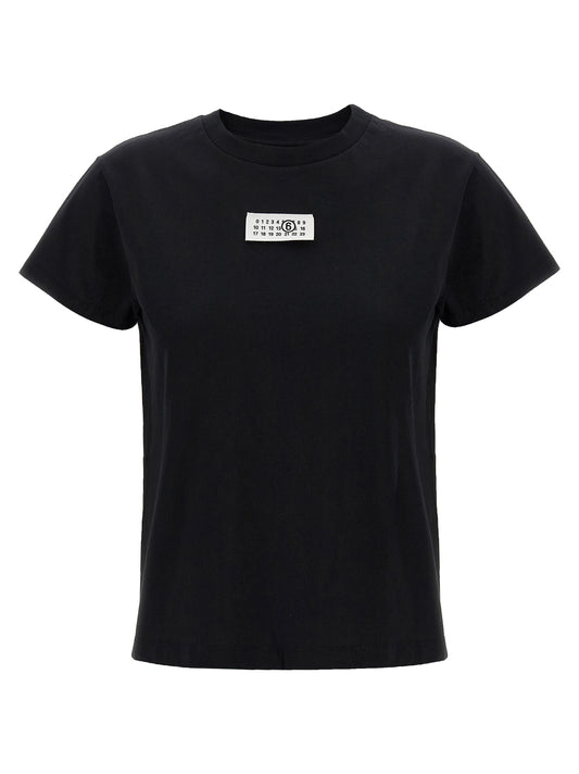 T-shirt en coton noir MM6 Maison Margiela