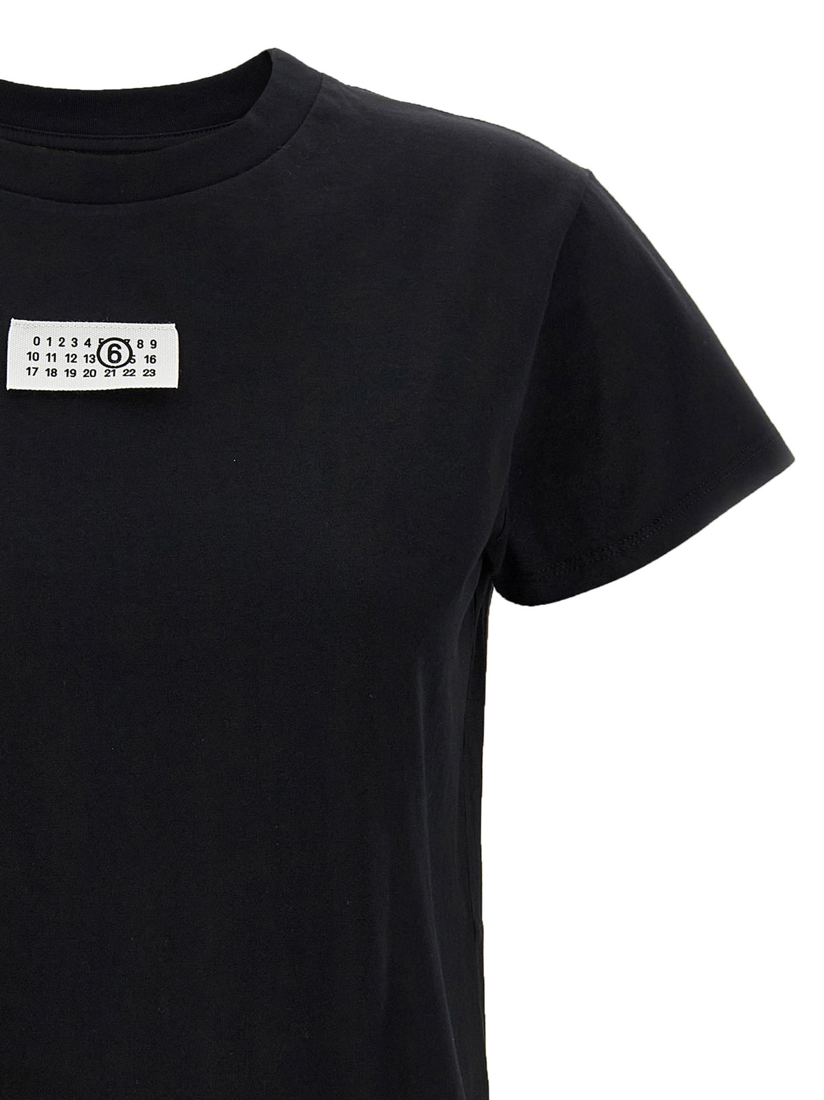 T-shirt en coton noir MM6 Maison Margiela