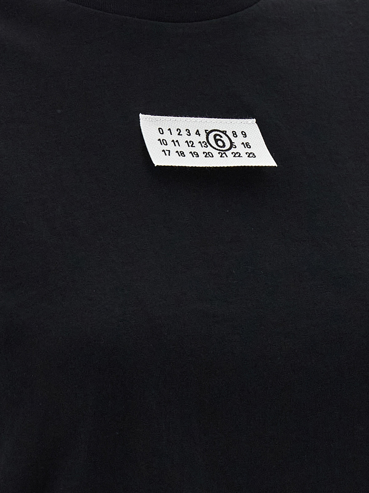T-shirt en coton noir MM6 Maison Margiela