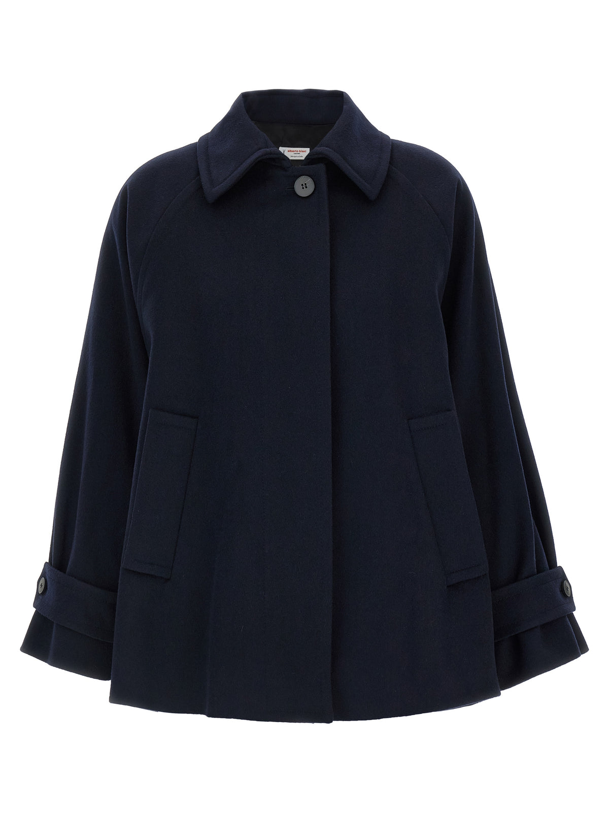 Alberto Biani Blue Virgin Wool Coat