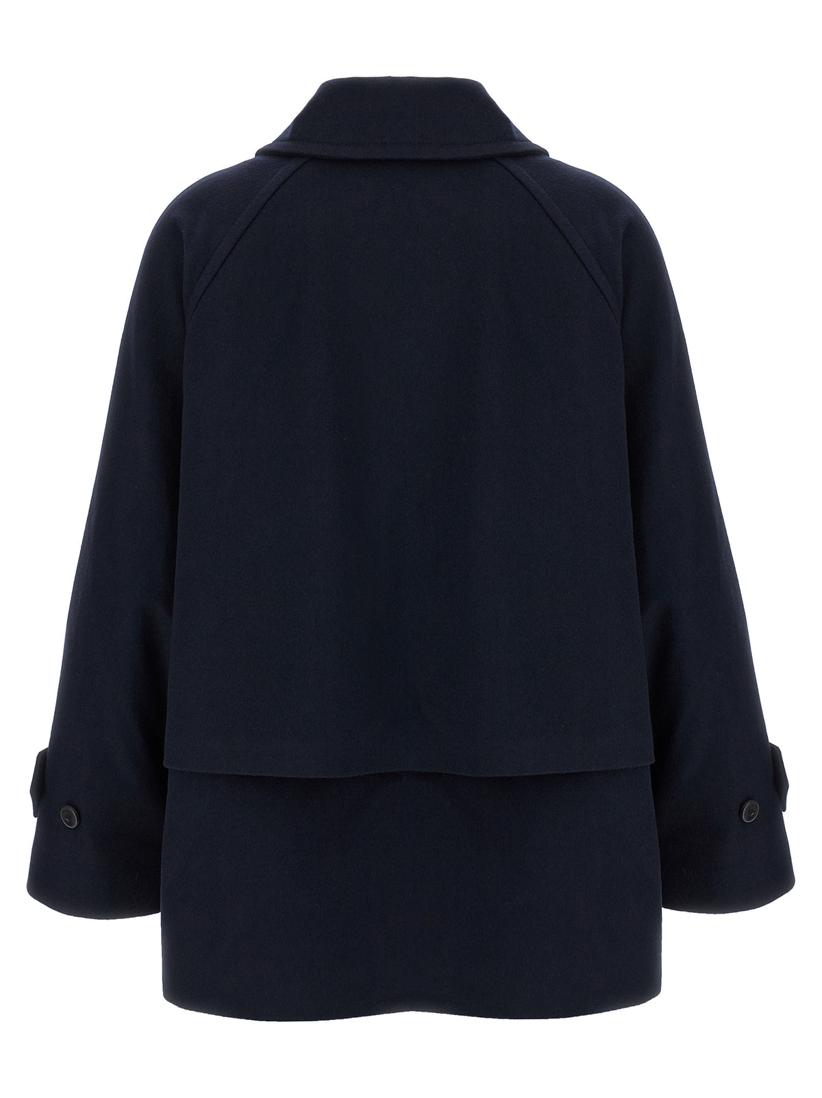 Alberto Biani Blue Virgin Wool Coat