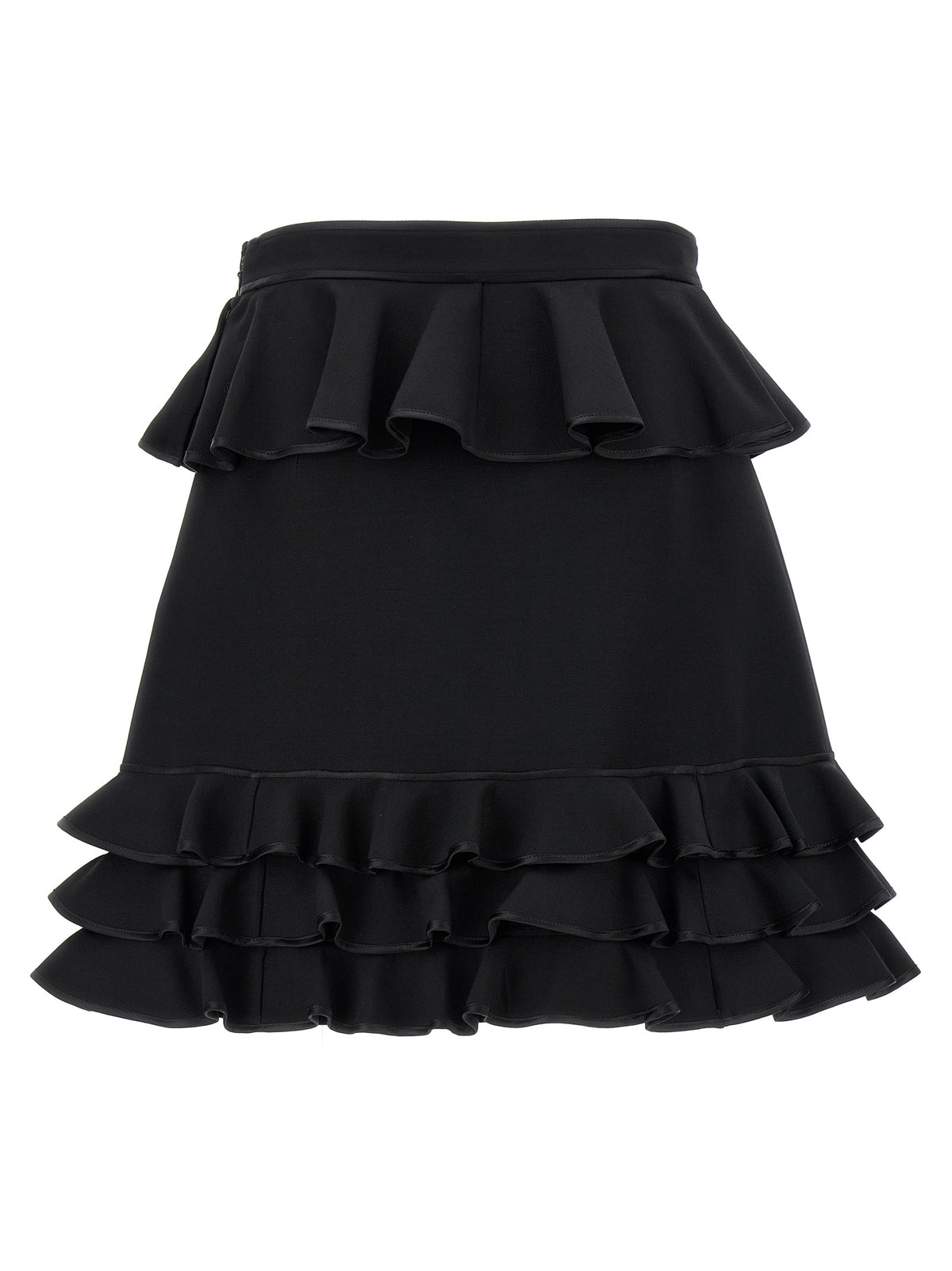 Valentino Garavani Black Virgin Wool Long Skirt