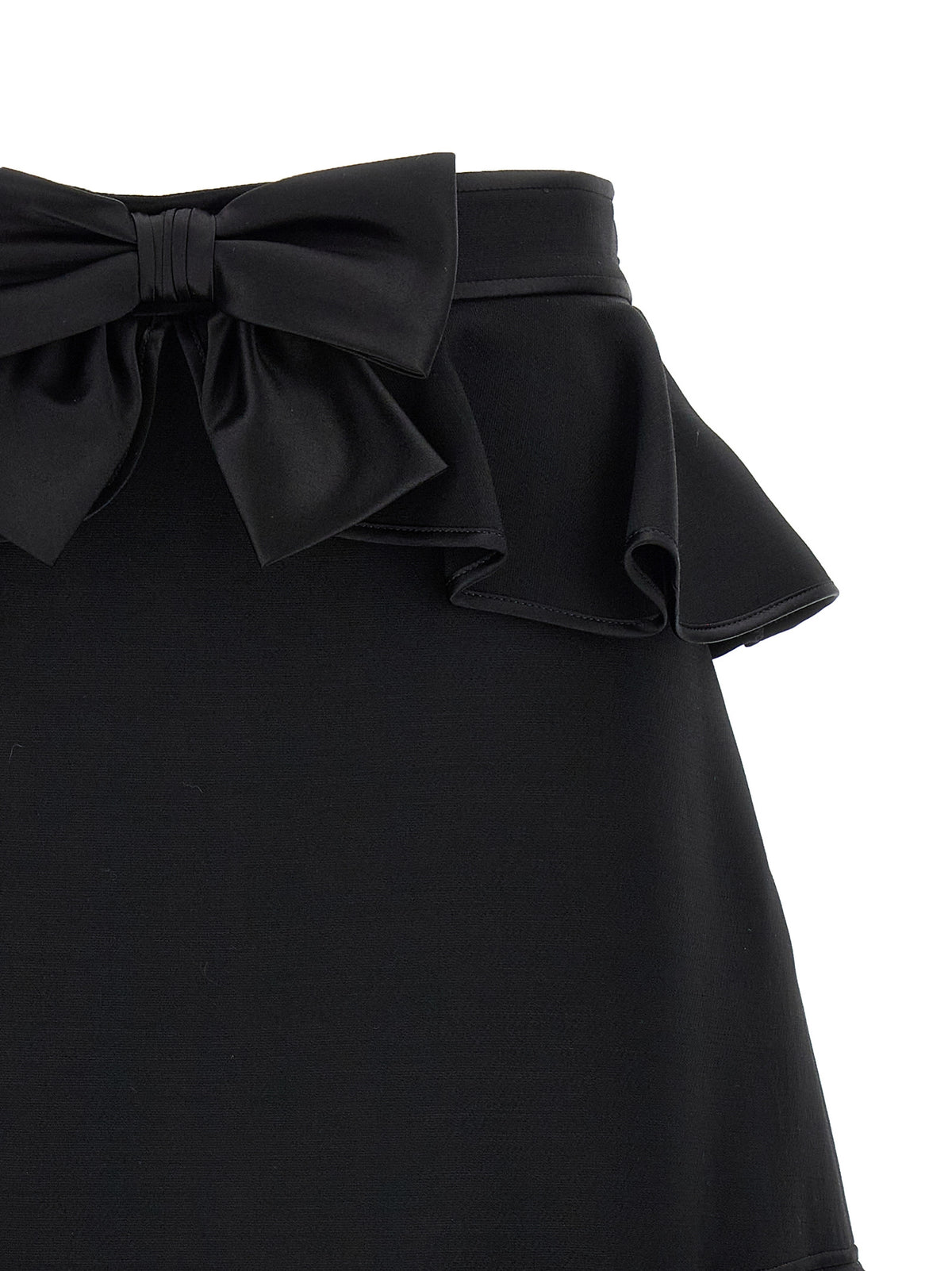 Valentino Garavani Black Virgin Wool Long Skirt