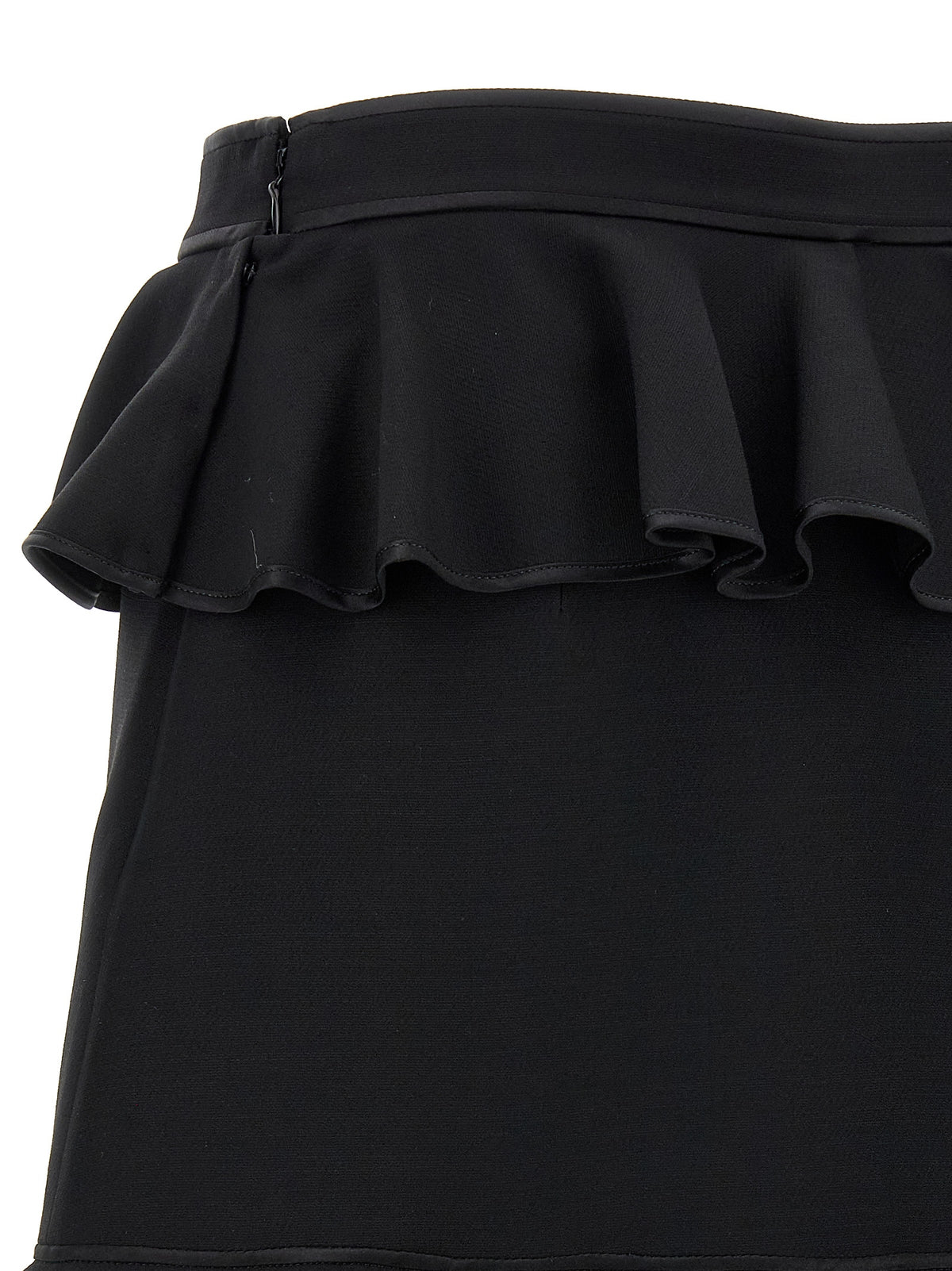 Valentino Garavani Black Virgin Wool Long Skirt