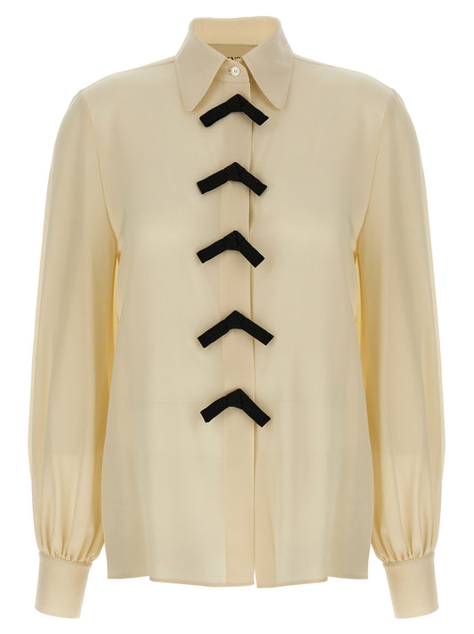 Valentino Garavani Beige Silk Blouse - Timeless Elegance