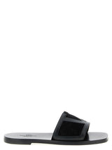 Valentino Garavani Black Calfskin Slides - Viva Superstar