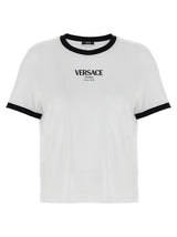 T-shirt Bicolore en Viscose Versace