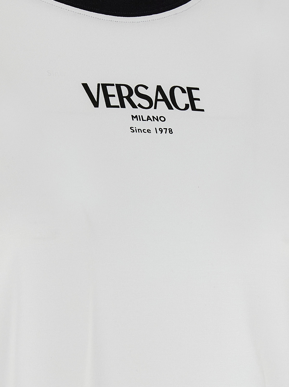 T-shirt Bicolore en Viscose Versace