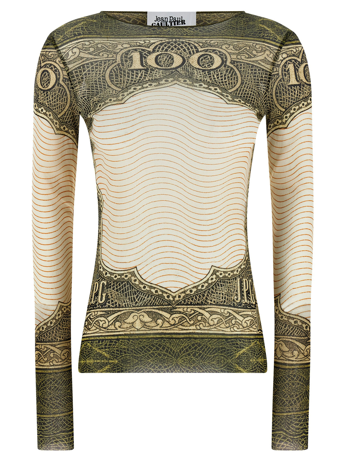 T-shirt Jean Paul Gaultier en polyamide multicolore à manches longues
