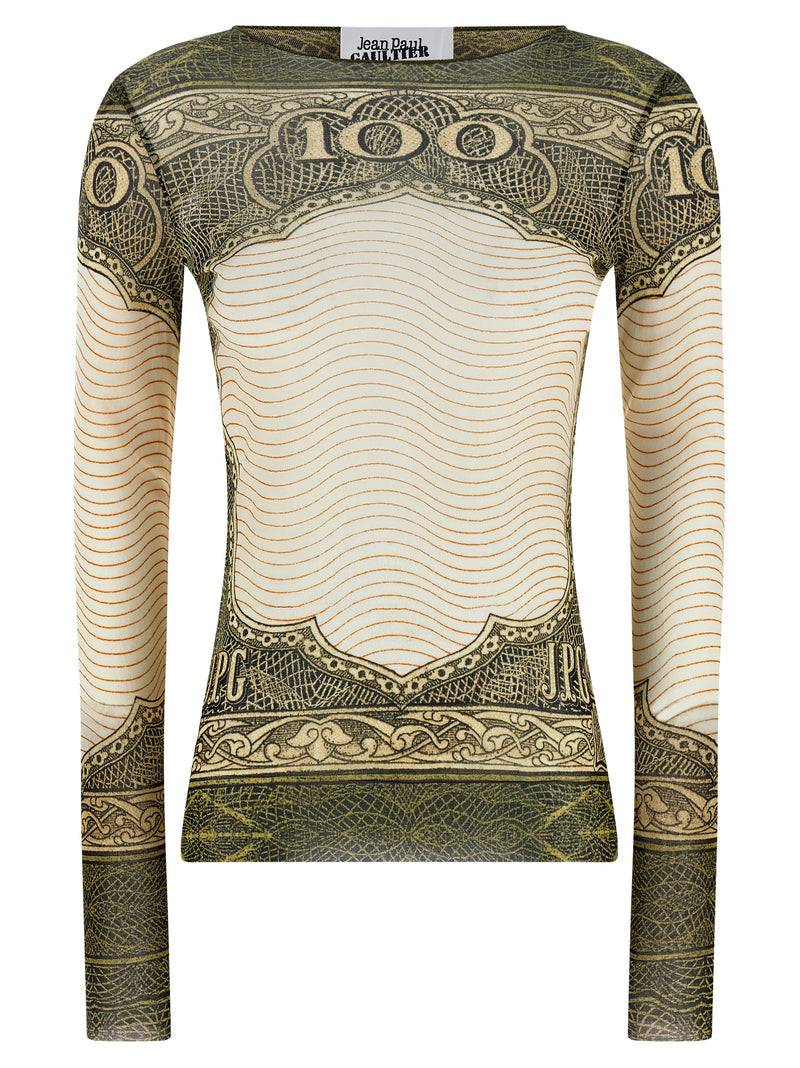 T-shirt Jean Paul Gaultier en polyamide multicolore à manches longues