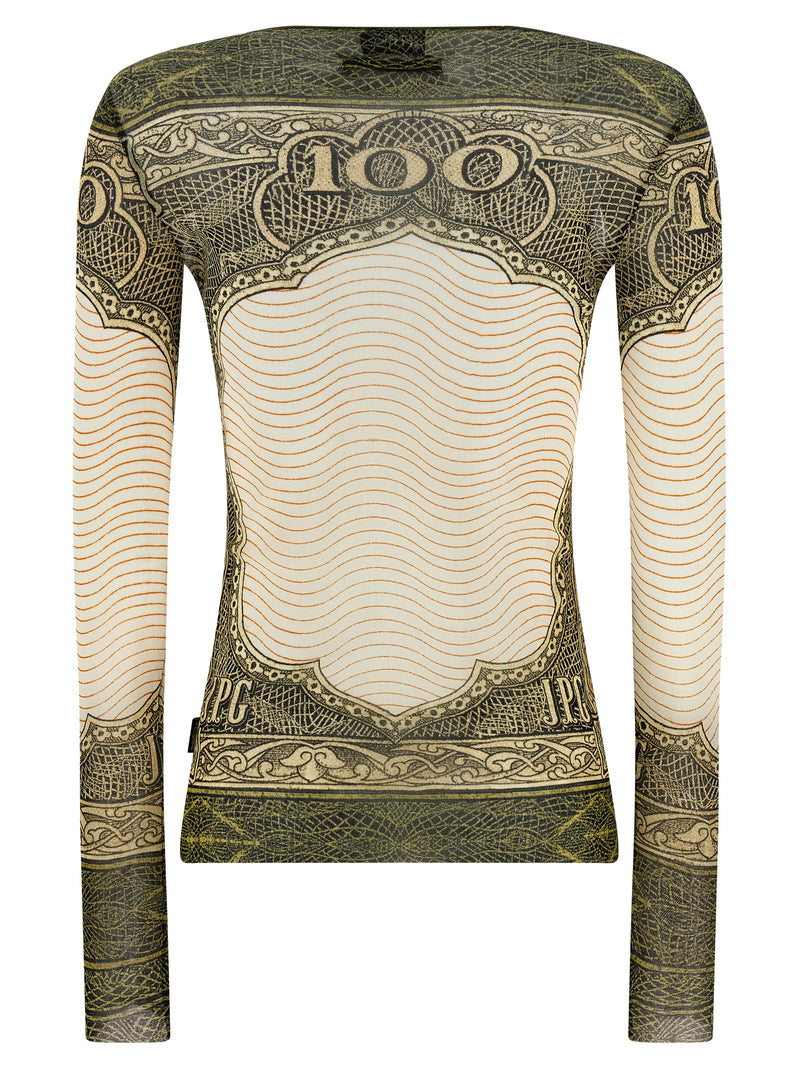 T-shirt Jean Paul Gaultier en polyamide multicolore à manches longues