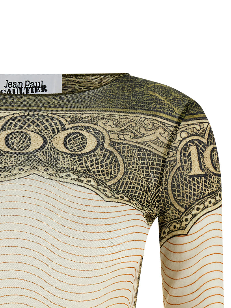T-shirt Jean Paul Gaultier en polyamide multicolore à manches longues