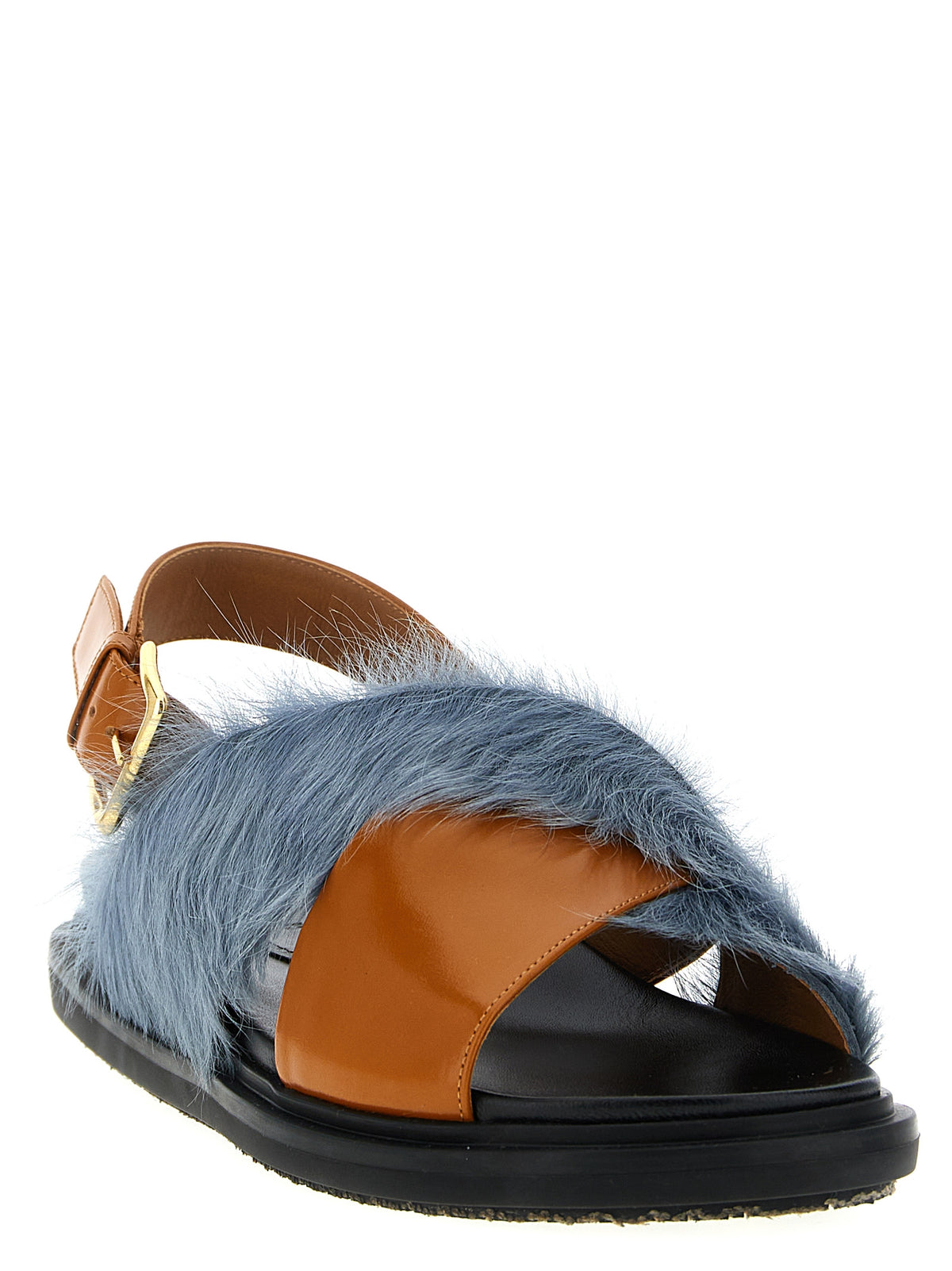 Marni Multicolor Lamb Leather Flat Sandals for Women