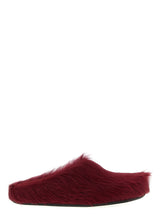 Sabots Marni en veau Bordeaux