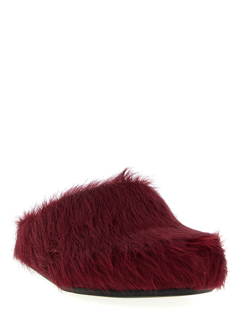 Sabots Marni en veau Bordeaux