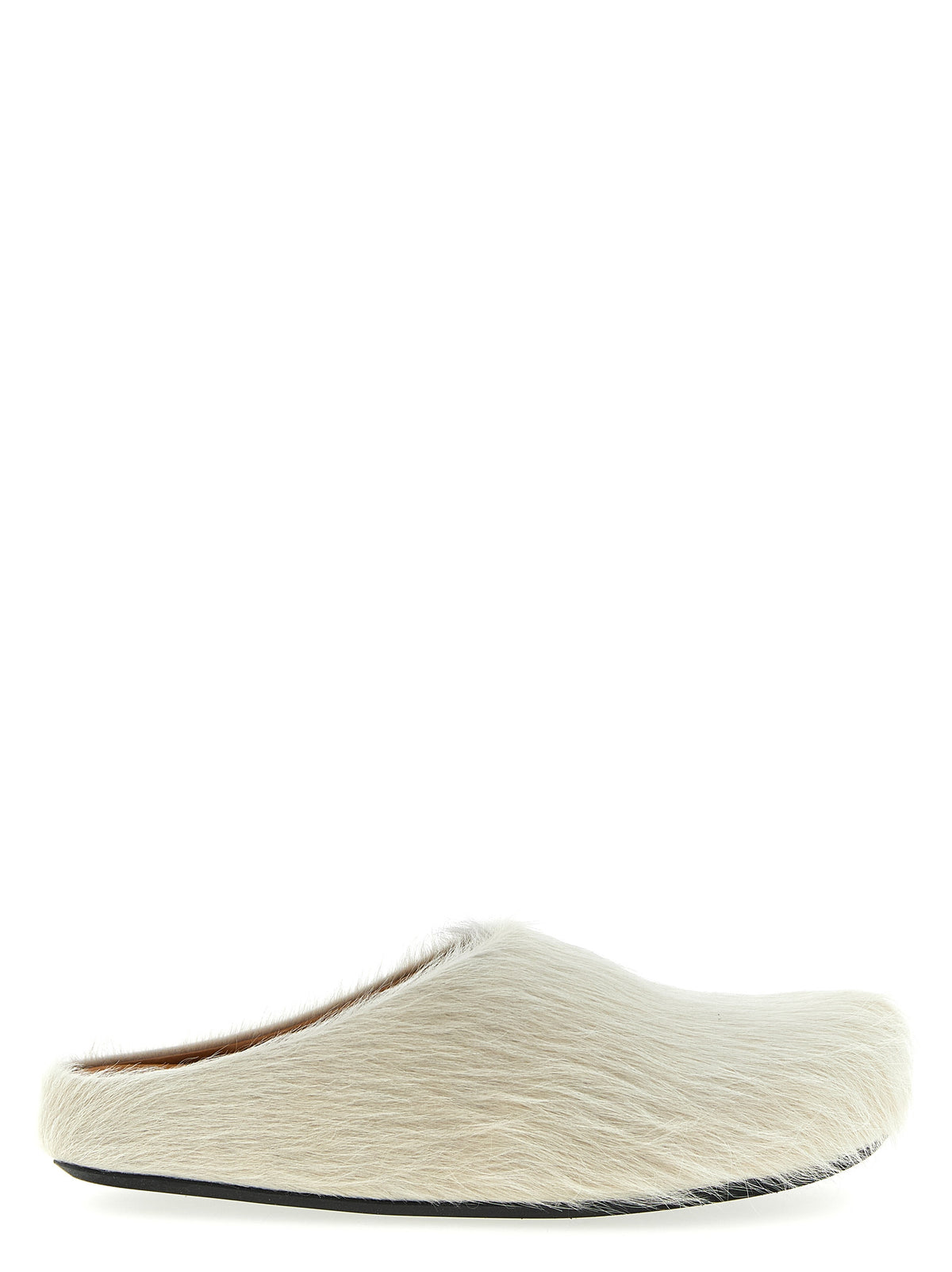 Mules en cuir de veau blanc Marni