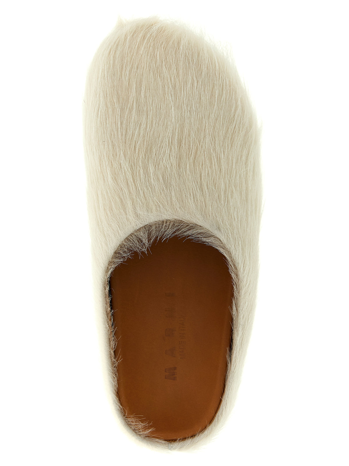 Mules en cuir de veau blanc Marni