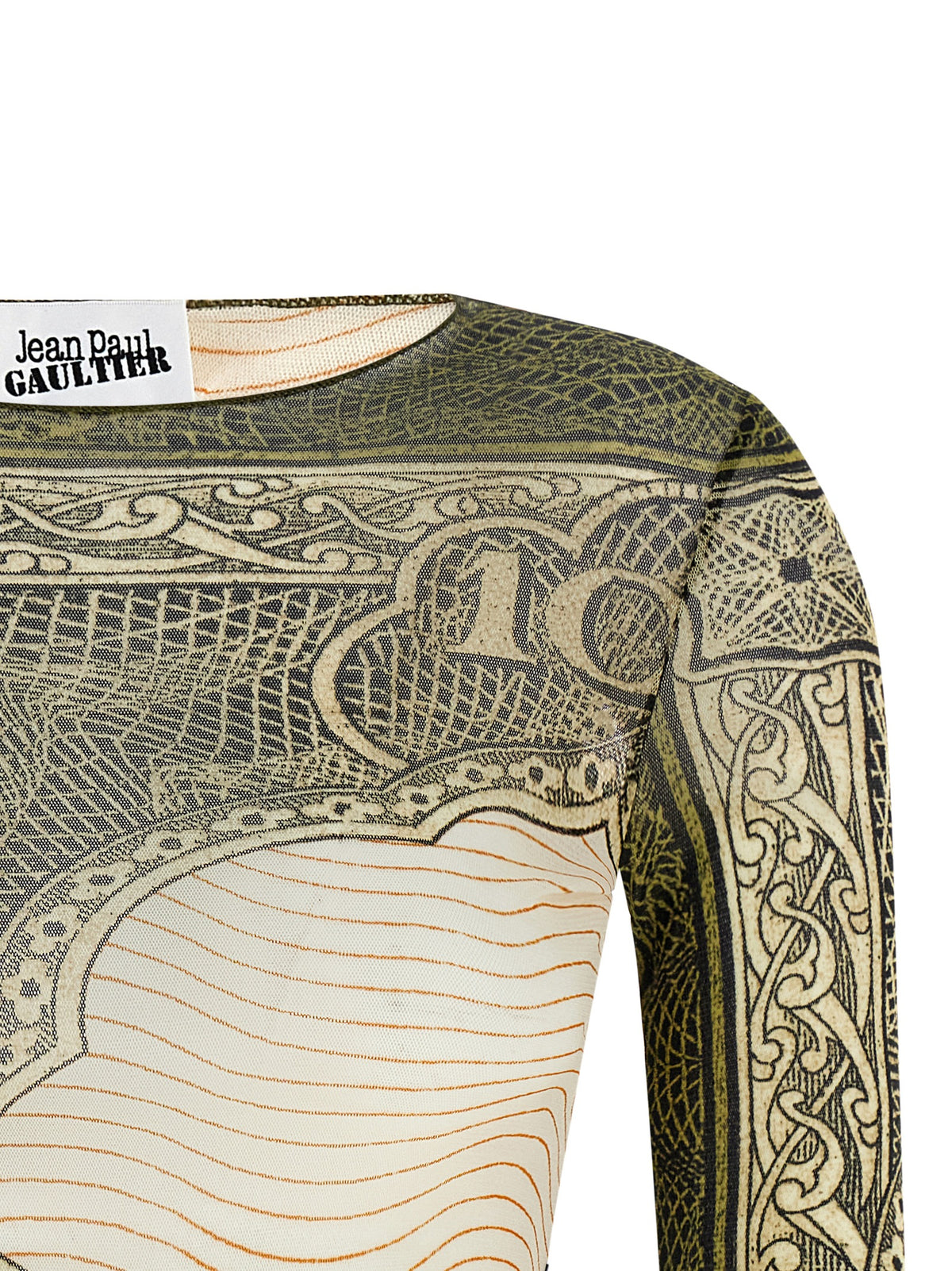 T-shirt Jean Paul Gaultier en polyamide multicolore à manches longues