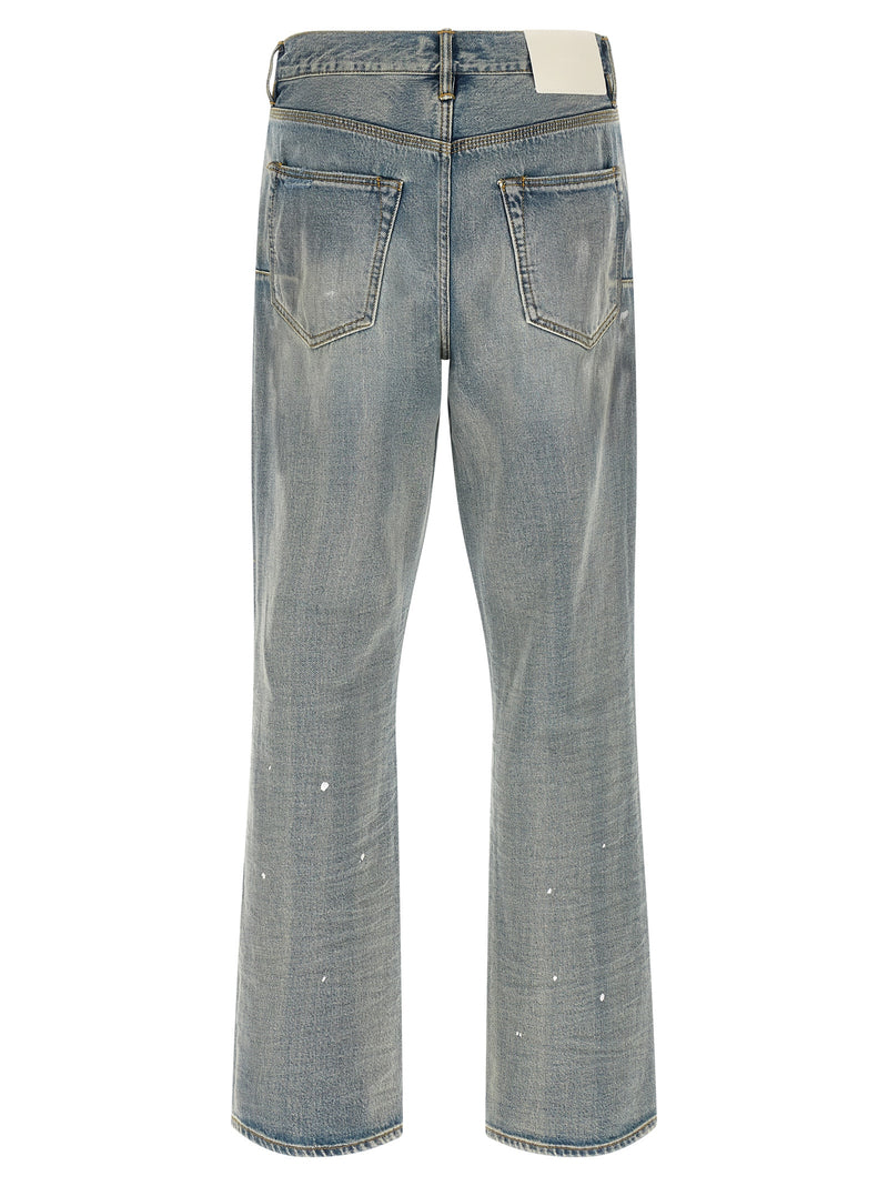 PURPLE Blue Cotton Straight-Leg Jeans for Men