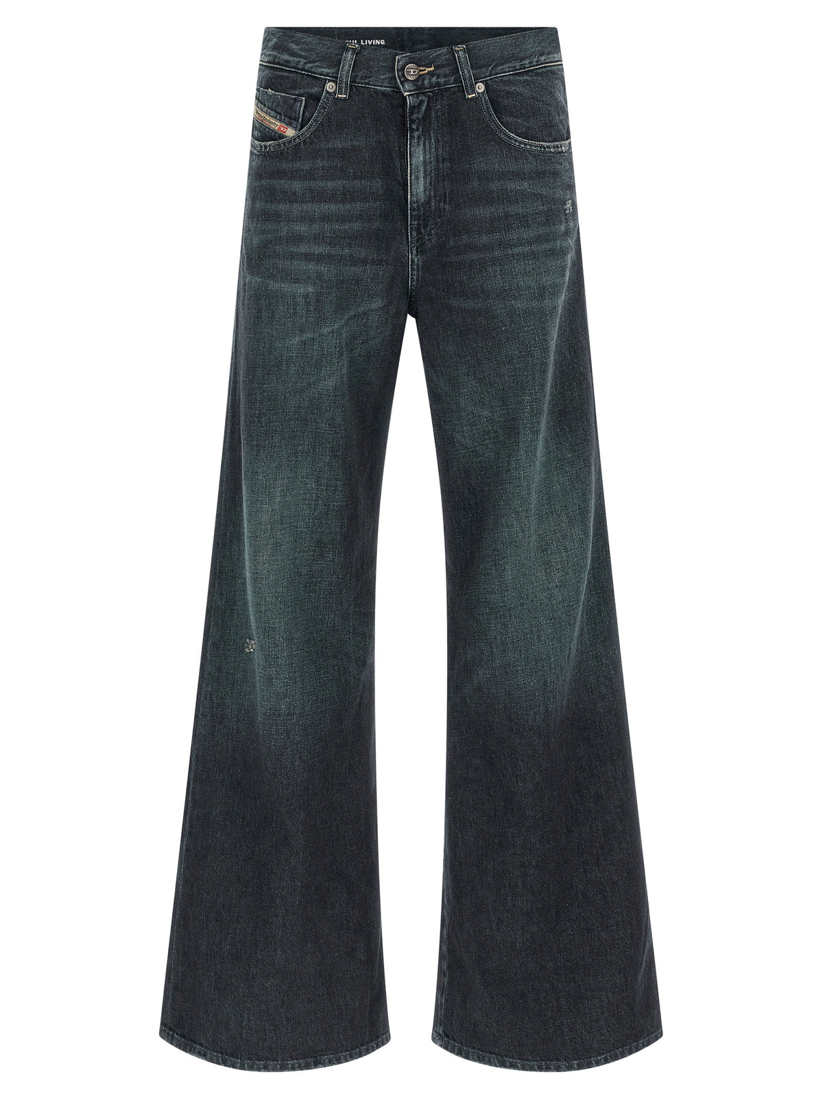 Diesel D-Akemi Blue Cotton Flared Jeans