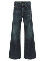 Diesel D-Akemi Blue Cotton Flared Jeans