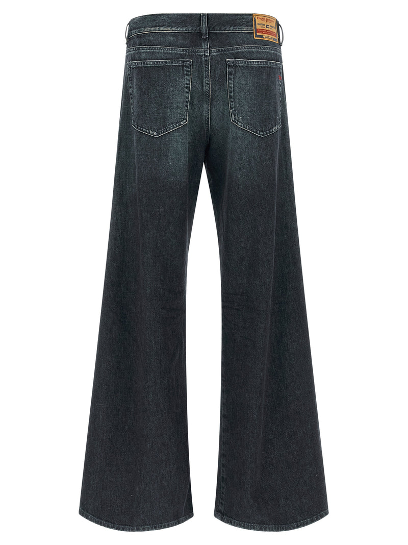 Diesel D-Akemi Blue Cotton Flared Jeans