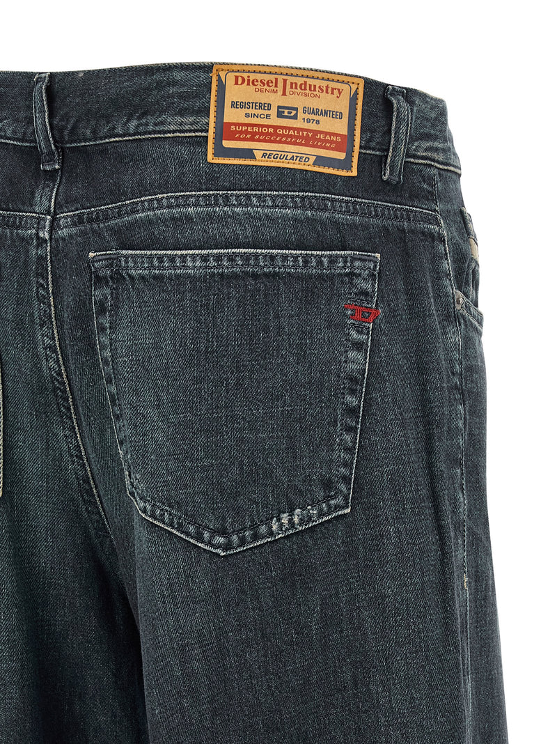 Diesel D-Akemi Blue Cotton Flared Jeans