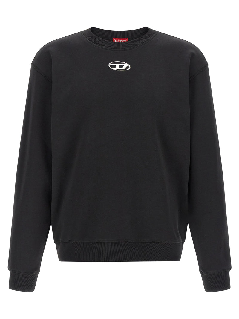 Diesel S-Norm-Iod Black Cotton Sweatshirt for Men