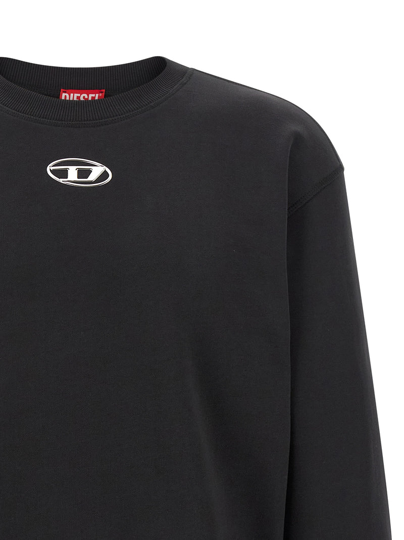 Diesel S-Norm-Iod Black Cotton Sweatshirt for Men